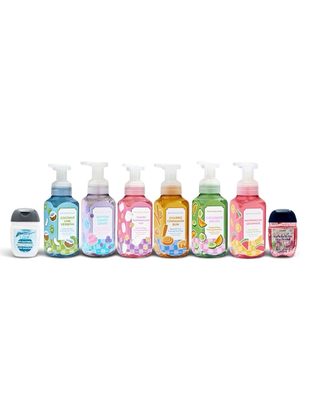 8-Pc Bath & Body Works SUMMER Foaming Hand Soap 8.75 fl oz Collection Set Bundle